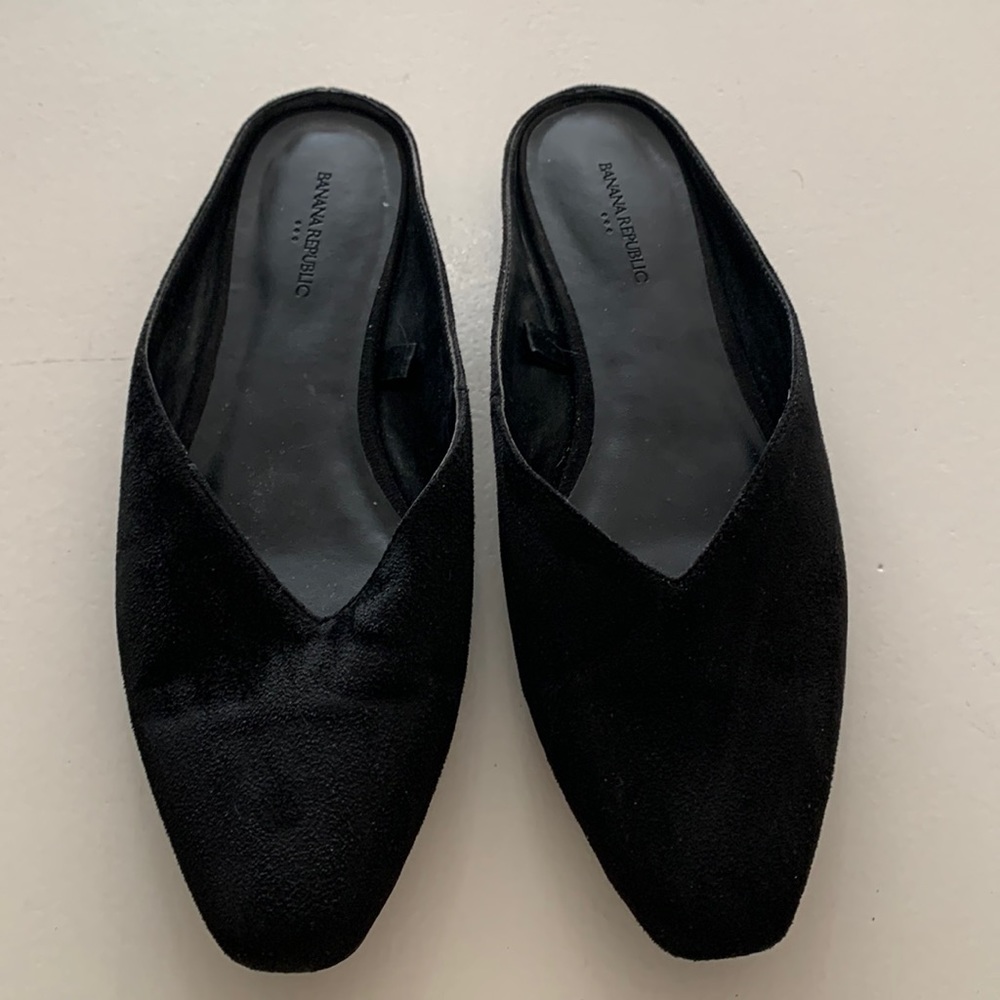 Banana Republic black suede flat, (8)
